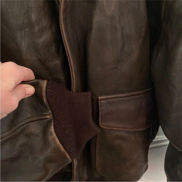 Schott NYC Dark Gray Bomber Jacket with Circular Patch - Picture 3 of 5